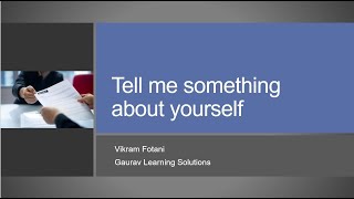 SAP Interview Preparation | Tell me something about yourself | Best answer