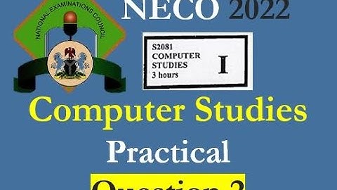 ✅ NECO 2022 Computer Studies Practical Question 2 | Microsoft Access Full Tutorial Step-by-Step