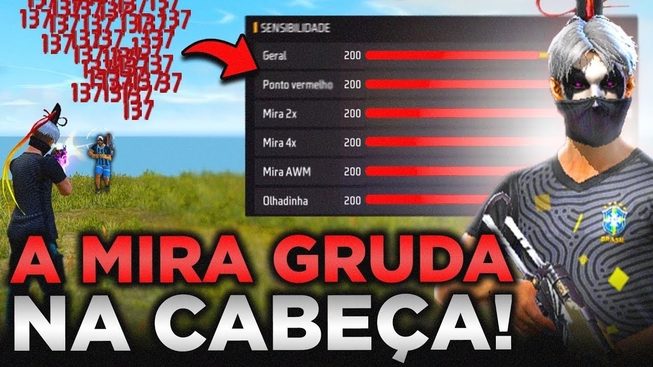 VOCÊ TÁ USANDO SUA SENSI ERRADA! DESCUBRA O SEGREDO PRA DAR FULL VERMELHO NO FREE FIRE!