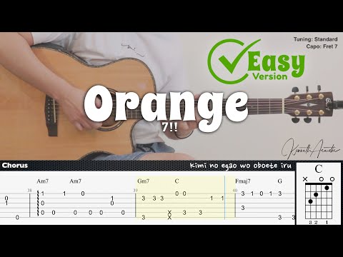 Orange (Easy Version) - 7!! (Your Lie in April) ED 2, Fingerstyle Guitar