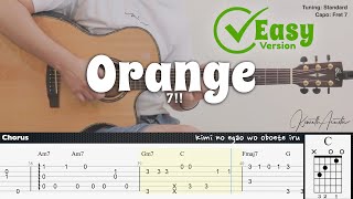 PDF Sample Orange (Easy Version) - 7!! Your Lie in April ED 2 guitar tab & chords by Kenneth Acoustic.