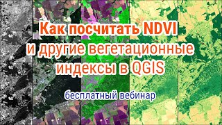 картинка: Вебинар: Как посчитать NDVI и другие индексы - Калькулятор растров в QGIS
