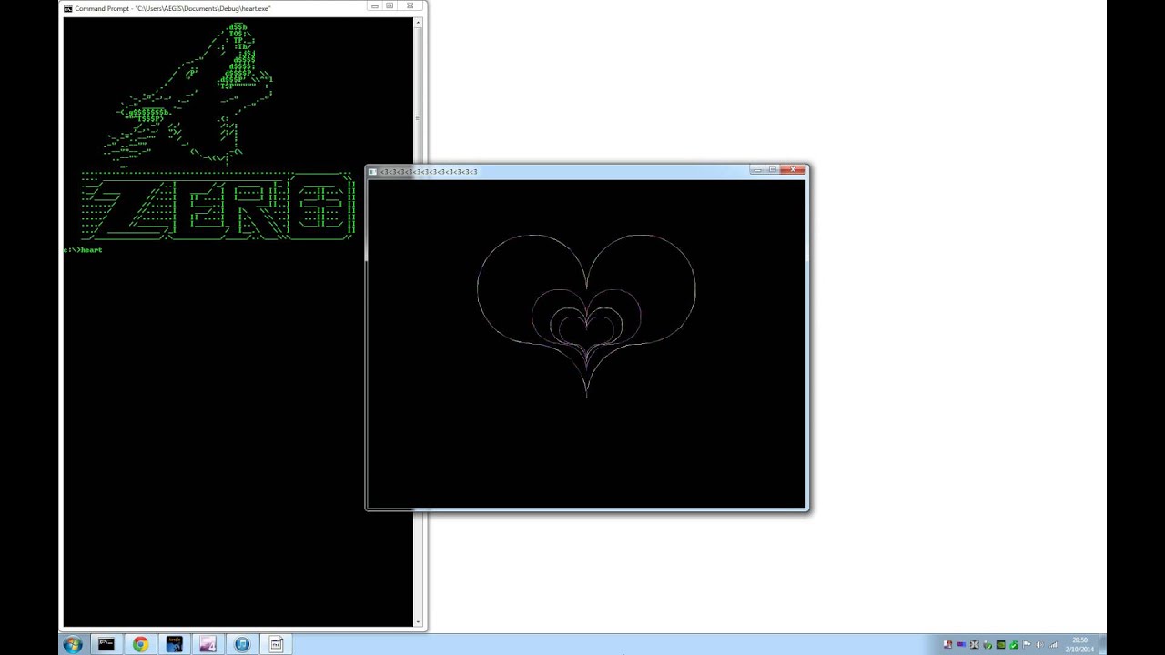 c++ Heart 4 circles opengl & sfml - YouTube