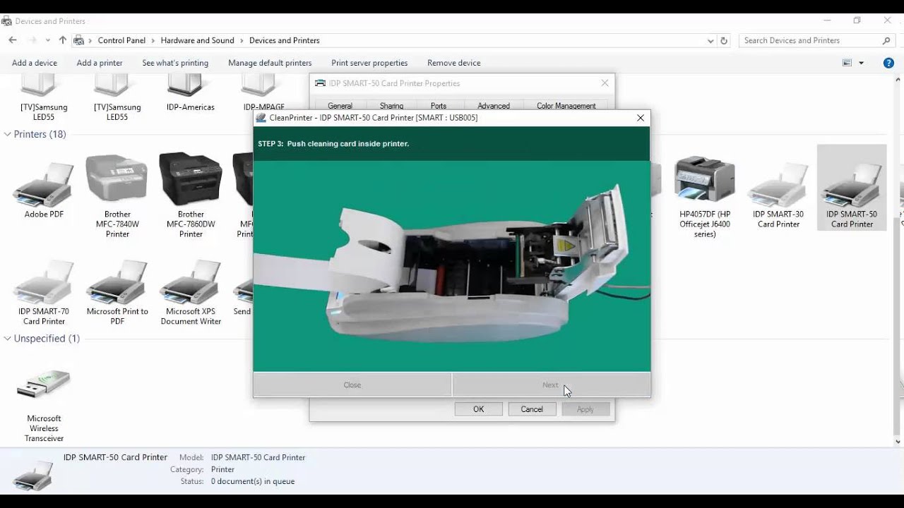 IDP Automated Printer Cleaning - YouTube