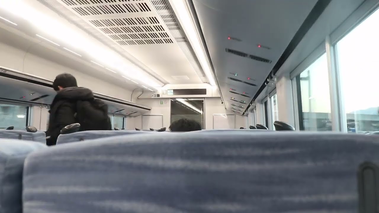 E353系あずさ50号千葉行き　車内放送シーン　2026.2.13　篠ノ井線　松本駅～塩尻駅シーン