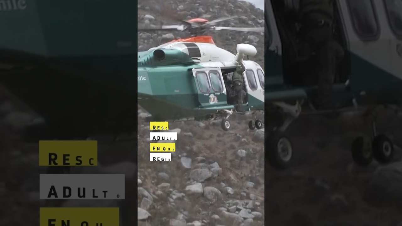 Rescate aéreo de adulto mayor y su hijo en Quebrada Honda, región de Coquimbo