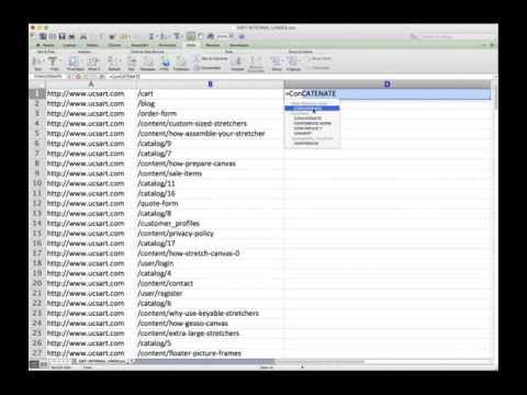 Combine cells using CONCATENATE Excel