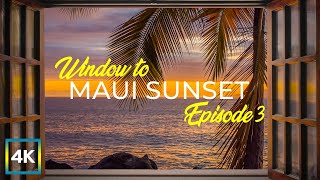 8 HRS Peaceful Window View to Maui, Hawaii - Relaxing Atmosphere of Ocean Sunset + Waves Sound - #3