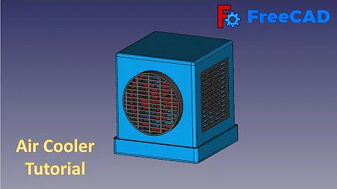 FreeCAD Tutorial : How to make an Air Cooler in Freecad #freecad #3dmodel #3ddesign #cad