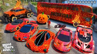 GTA 5 - Stealing LAVA SUPER CARS with Franklin! (Real Life Cars #86)