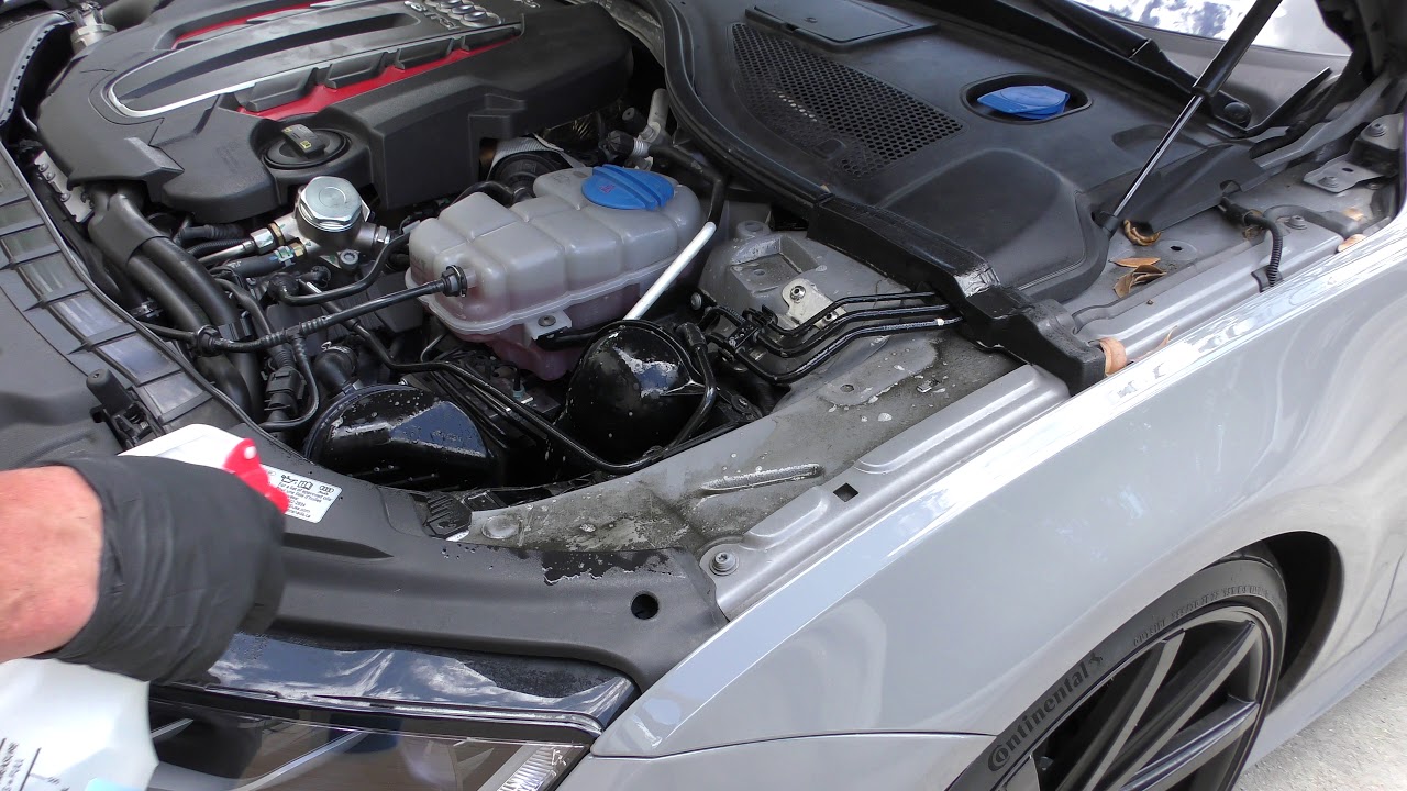 How to clean an engine the easy way! AUDI RS7 830 HP No touch engine