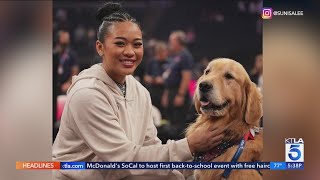 Pasadena therapy dog provides comfort to U.S. Olympic gymnasts
