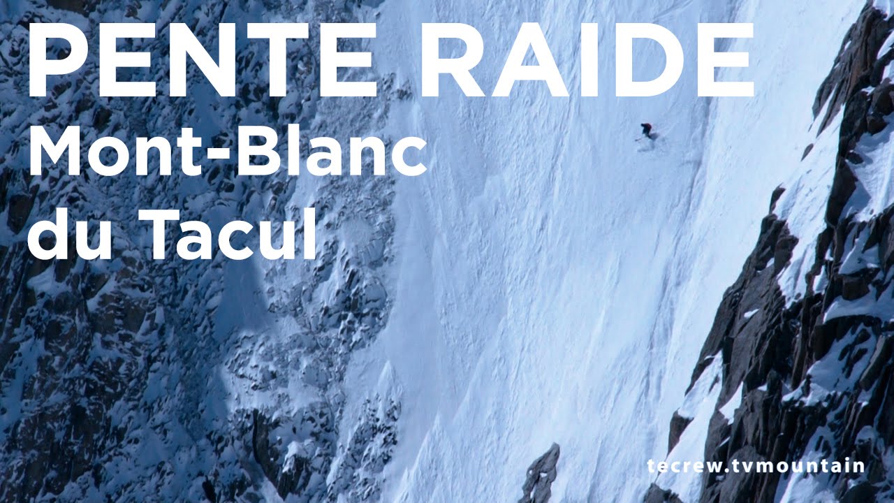 Couloir Gervasutti Mont-Blanc du Tacul Chamonix Mont-Blanc ski monoski tÃ©lÃ©mark pente raide montagne