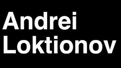 How to Pronounce Andrei Loktionov Los Angeles LA Kings NHL Hockey Player Runforthecube