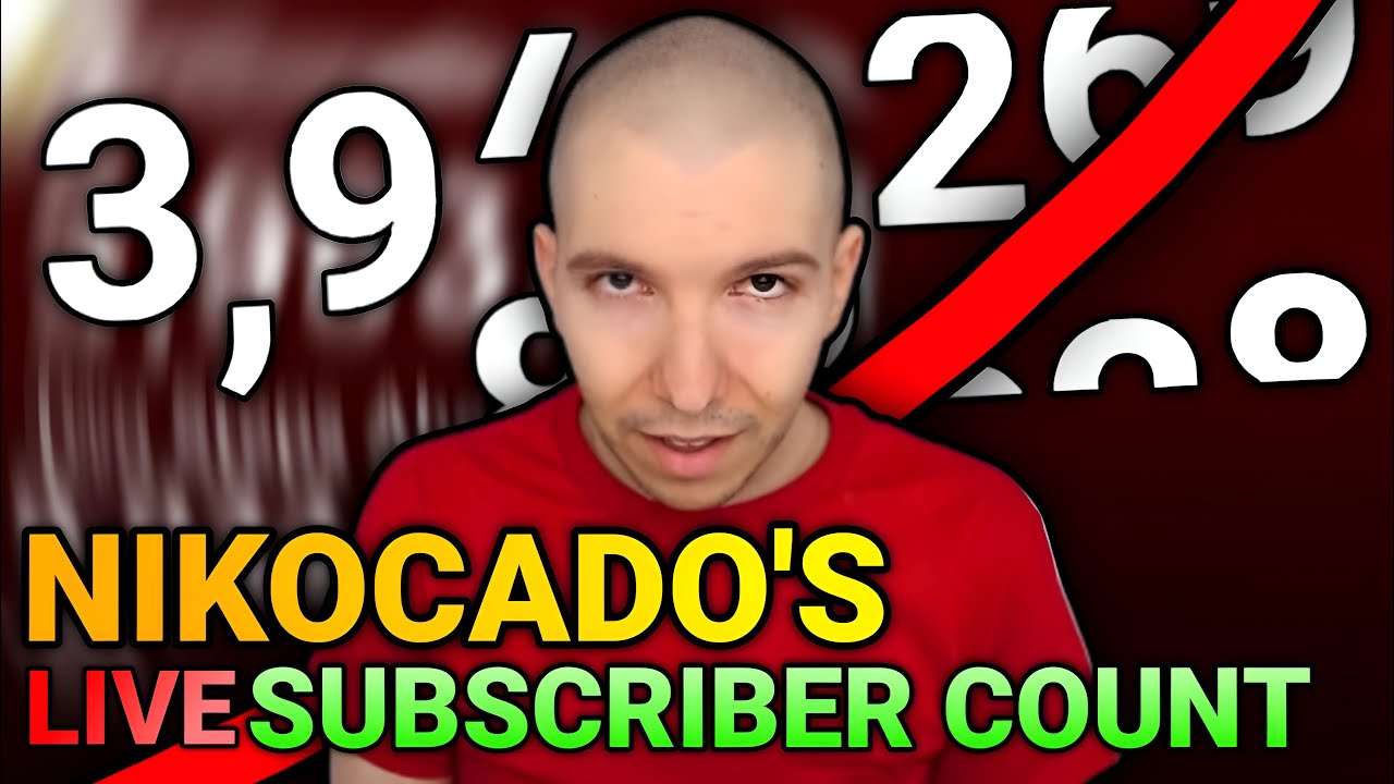 Nikocado Avocado's LIVE Subscriber Count! [NEW VIDEO VIEW COUNT, 4