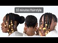 Most QUICKEST HAIRSTYLE FOR NATURAL HAIR | 10 MINUTES ONLY! 😱