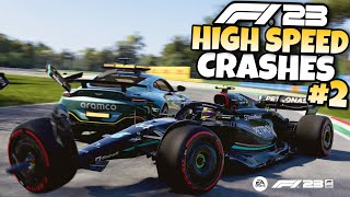 F1 23 HIGH SPEED CRASHES #2