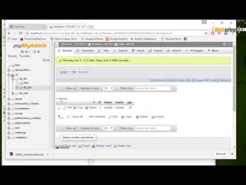 Java and Mysql Database sample application