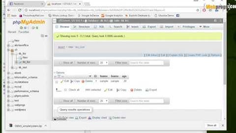 Java and Mysql Database sample application