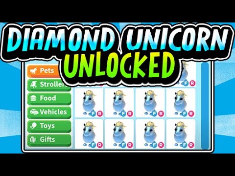 Diamond Unicorn Unlocked In Adopt Me Hatching Diamond Egg July 2020 Roblox Youtube - roblox adopt me diamond unicorn