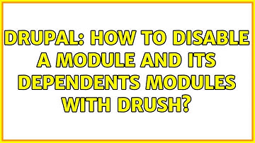 Drupal: How to disable a module and its dependents modules with Drush?