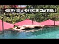 How we got a FREE resort stay in Bali