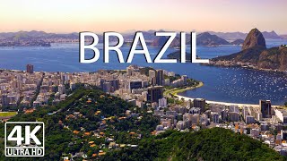 FLYING OVER BRAZIL 4K UHD - Scenic Relaxation Film Beautiful Nature With Calming Music