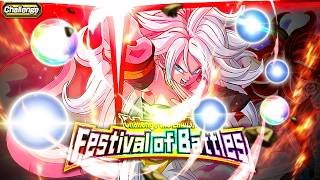 EZA AGL ANDROID 21 VS CHALLENGE THE LIMITS FESTIVAL OF BATTLES DBZ Dokkan Battle