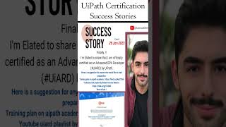 #shorts UiPath Certification Success Stories of Jan 2023