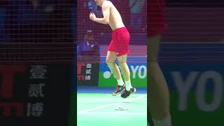 What a celebration by Li Shi Feng! Watch till the end. 🤩 #shorts #badminton #BWF screenshot 5