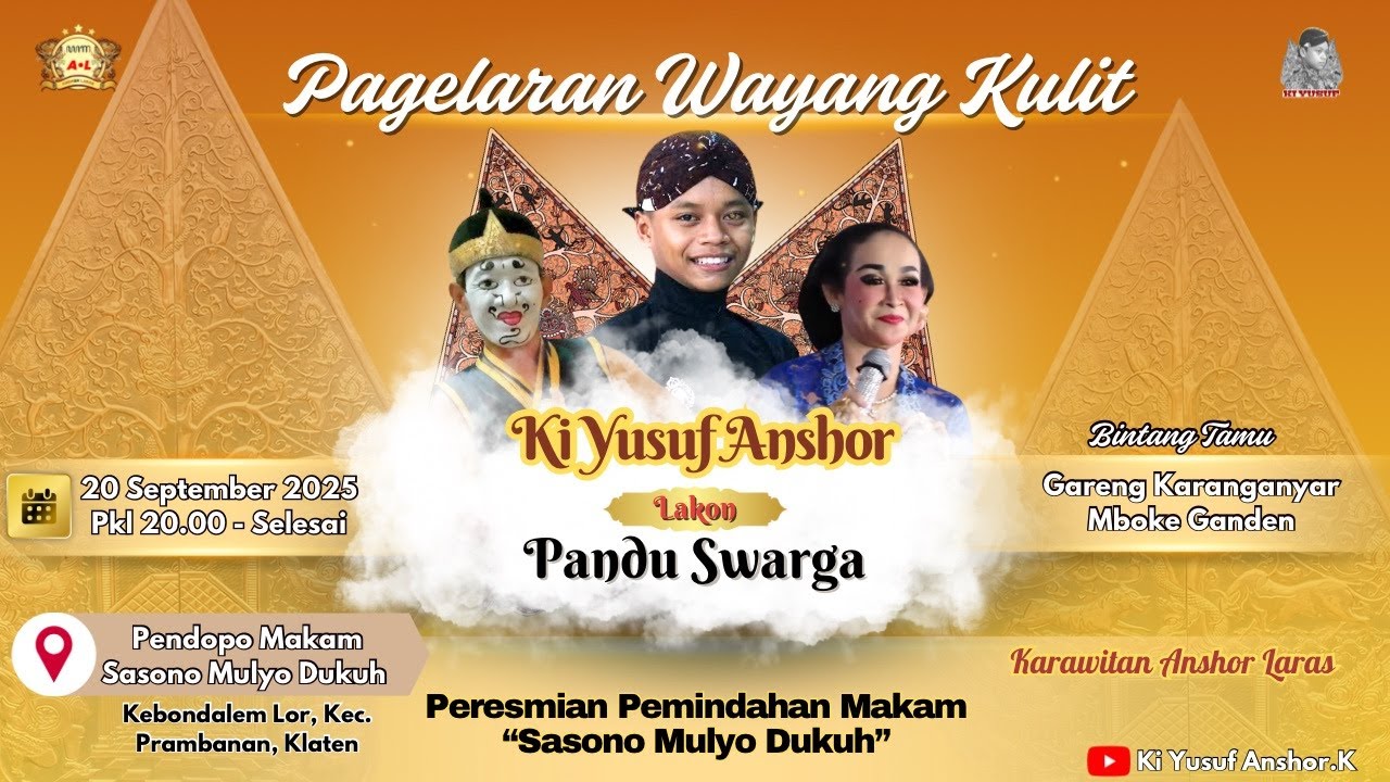 LIVE WAYANG KI YUSUF ANSHOR / PANDU SWARGA  BT:GARENG KARANGAYAR - MBOKE GADEN