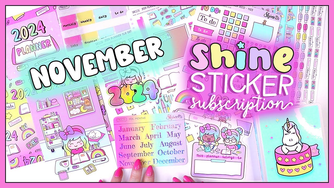 November Shine Sticker Subscription | 2024 Planner 🖋 - YouTube