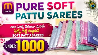 Pure Soft Pattu Sarees under $1000 for Pooja & Festivals, Wedding Collection at @Meesho screenshot 2