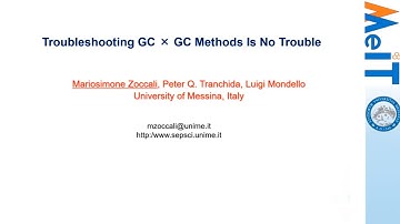 Troubleshooting GC x GC Methods