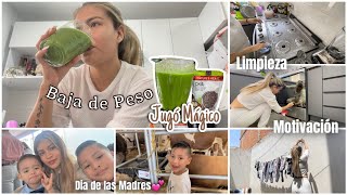 Mañana Productiva✨Limpia conmigo🧹Vlog~Día de las Madres💕Jugo verde para bajar de peso🍏 Ammy