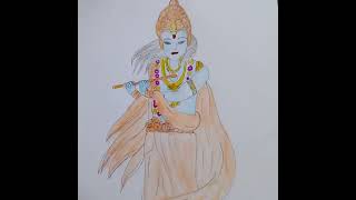 How to Draw Krishna | Easy Drawing  trick | Tutorial | Janmashtami special Pencil colour  Drawing