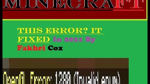 OpenGL Error:1280 (Invalid enum) fix in 2021| Minecraft TLauncher |Fakhri Cox