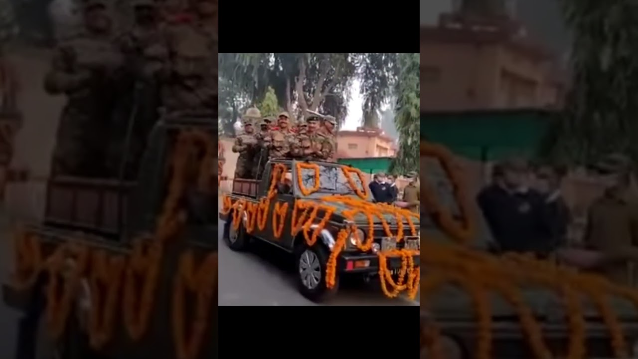 Major Rishabh Singh Sambyal after his Jat Regiment winning best marching contingent in 2021🙏 