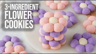 3-Ingredient Flower Cookies (Easy Mother's Day Recipe)