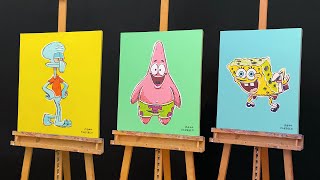 Painting Spongebob Characters In Pop Art