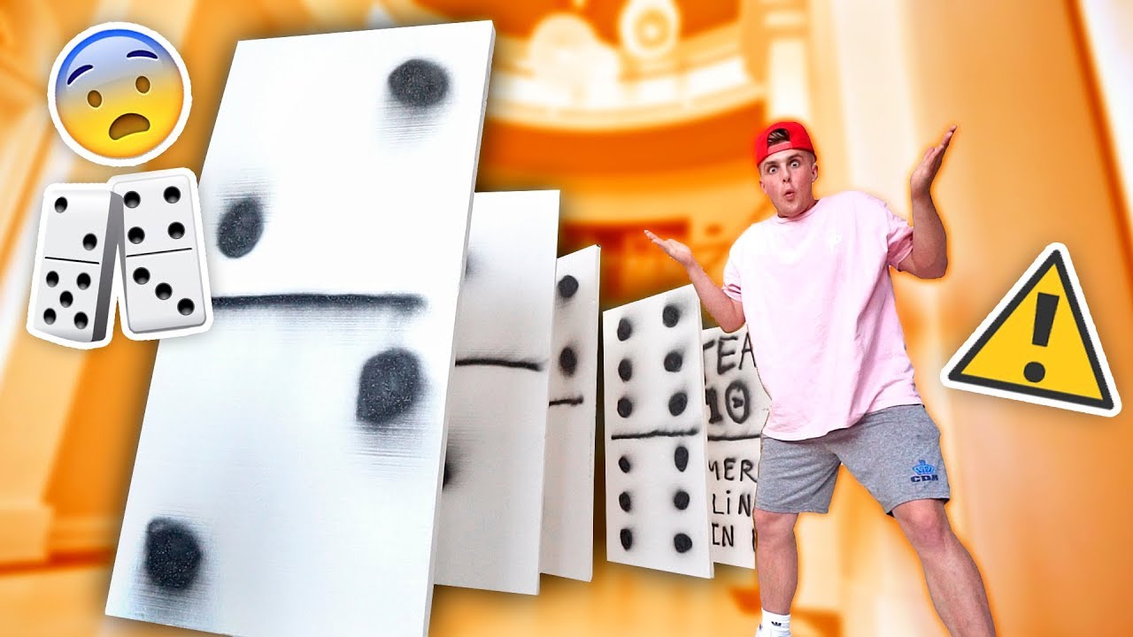 WORLDS BIGGEST GAME OF DOMINOES **INSANE FALLING** skits aadi