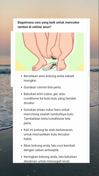 cara mencukur bulu di sekitar anus