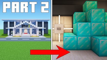 Minecraft Tutorial: How To Make A Modern Bank Part 2 "2023 City Tutorial"