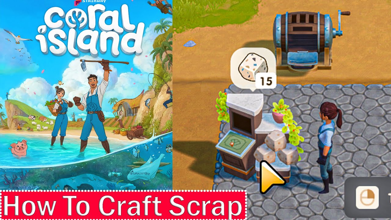 How To Make Glass Coral Island Coral Island How To Craft Scrap - YouTube