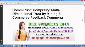 CommTrust Computing Multi Dimensional Trust by Mining E Commerce Feedback Comments