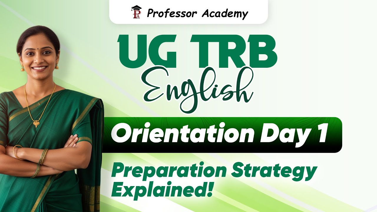UG TRB English Day 1 Orientation | Preparation Strategy Explained