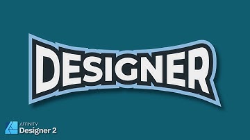 How to design double curved text effect [Affinity Designer 2]