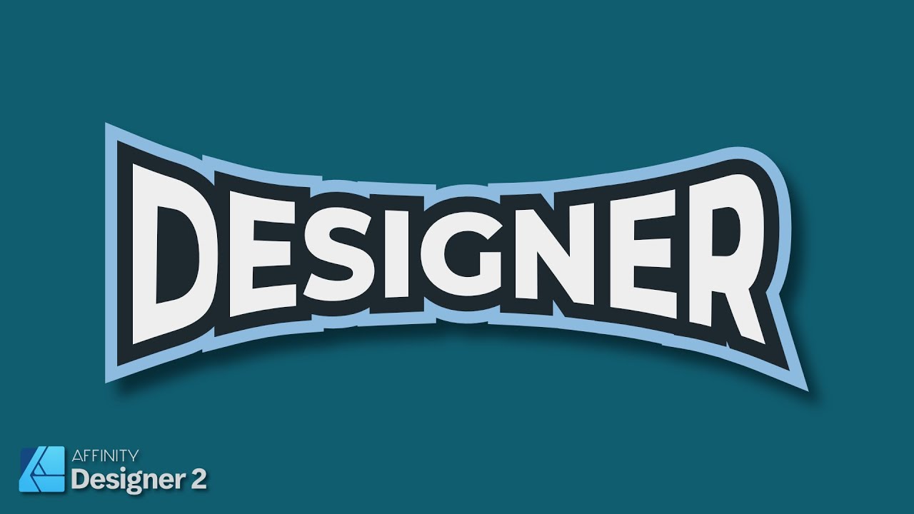 How to design double curved text effect [Affinity Designer 2] - YouTube