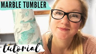 MARBLE TUMBLER TUTORIAL | How to Create a Marble Tumbler | Beginner Friendly Tumbler Tutorial