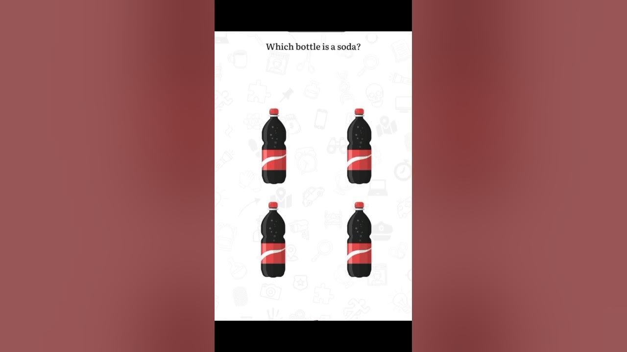 Which bottle is a soda. 🥤soda bottle cocacola YouTube